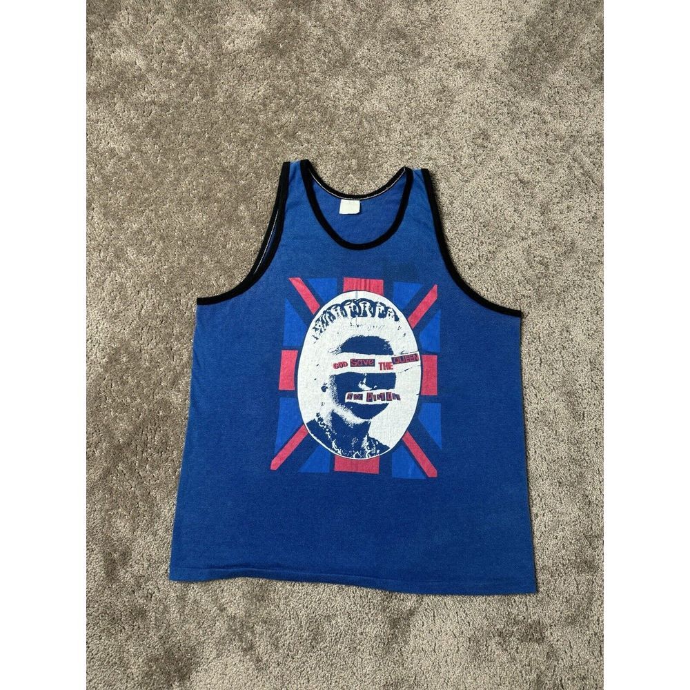 Vintage Mens Tshirt‎ Sex Pistols Got Seve the queen 80-90s American style S-M